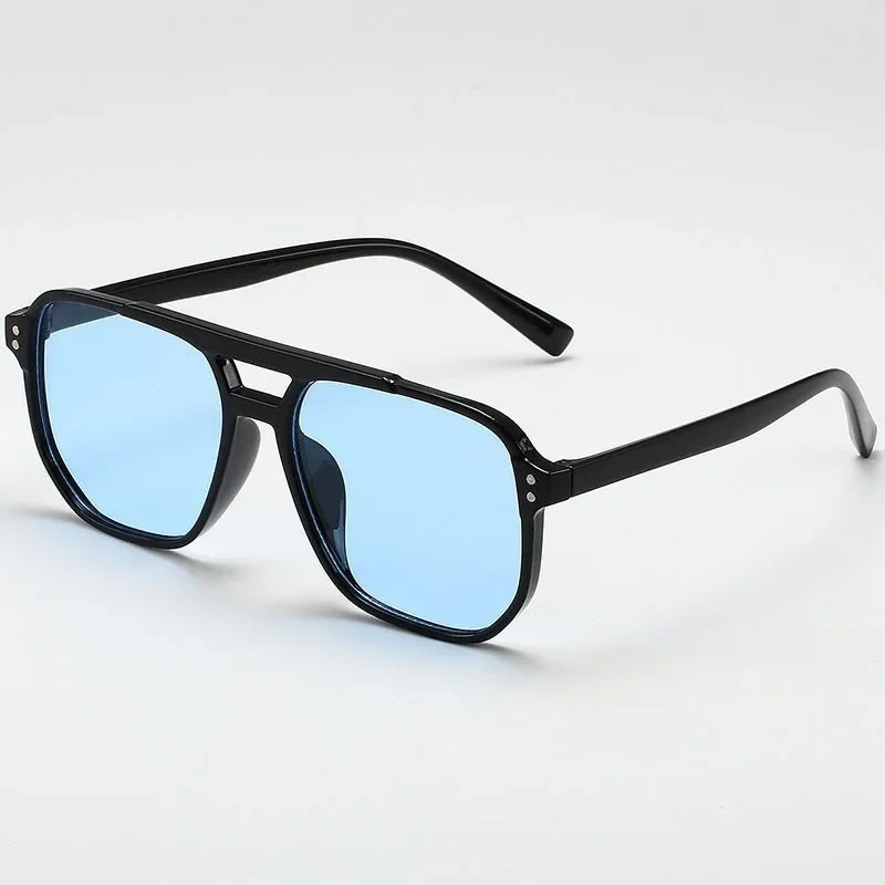 Lunettes de Soleil Vintage Carrées UV400 – Style Oversize Unisexe, Protection UV & Look Retro