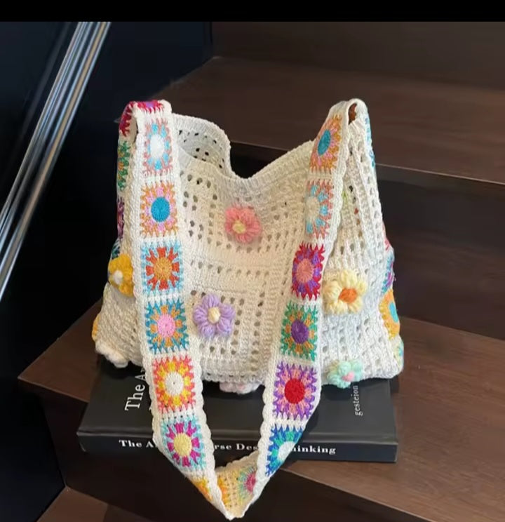 Sac à main Boho crochet pour femme.