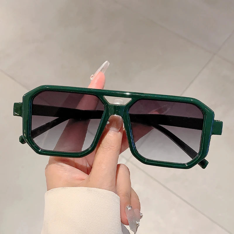 1/3 Pcs Trendy Square Decoration Shades Retro Oversize Gradient Women Sunglasses Men's Brand Sun Glasses for Driving Fishing
