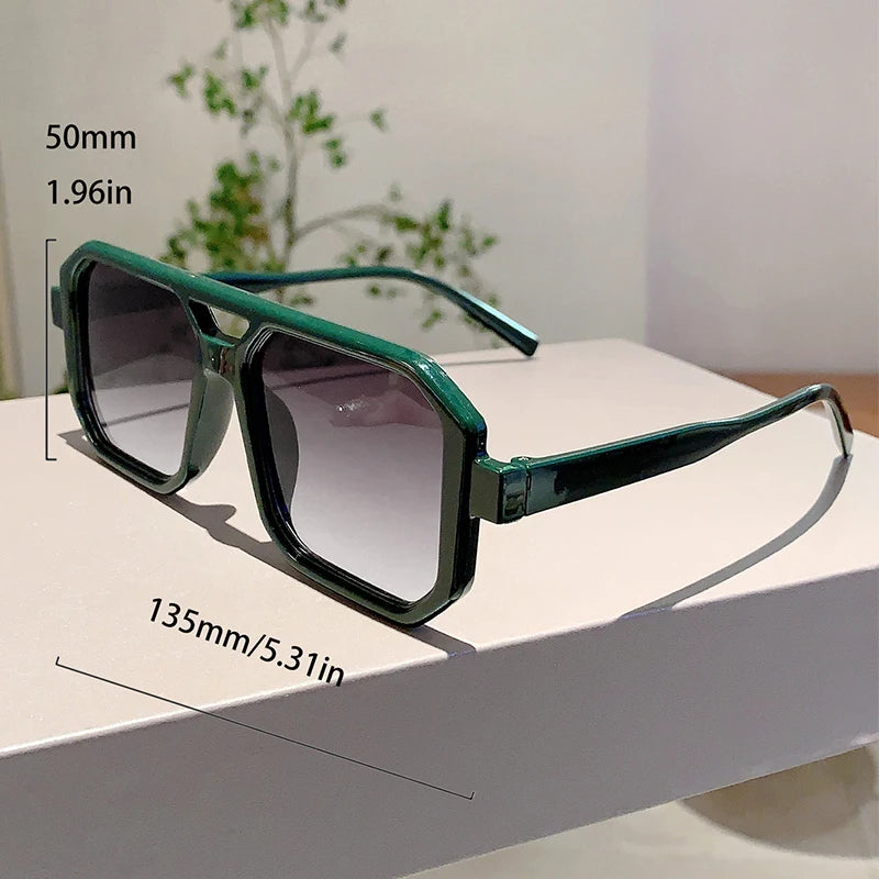 1/3 Pcs Trendy Square Decoration Shades Retro Oversize Gradient Women Sunglasses Men's Brand Sun Glasses for Driving Fishing