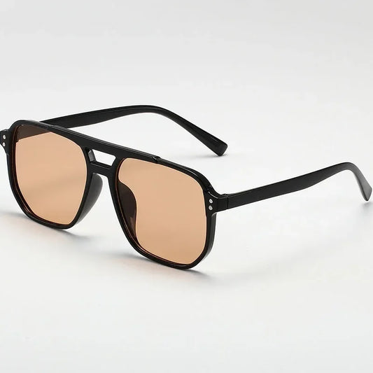Lunettes de Soleil Vintage Carrées UV400 – Style Oversize Unisexe, Protection UV & Look Retro