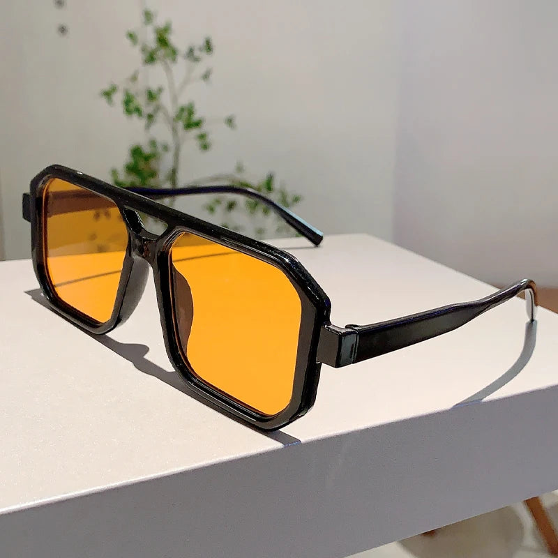 1/3 Pcs Trendy Square Decoration Shades Retro Oversize Gradient Women Sunglasses Men's Brand Sun Glasses for Driving Fishing